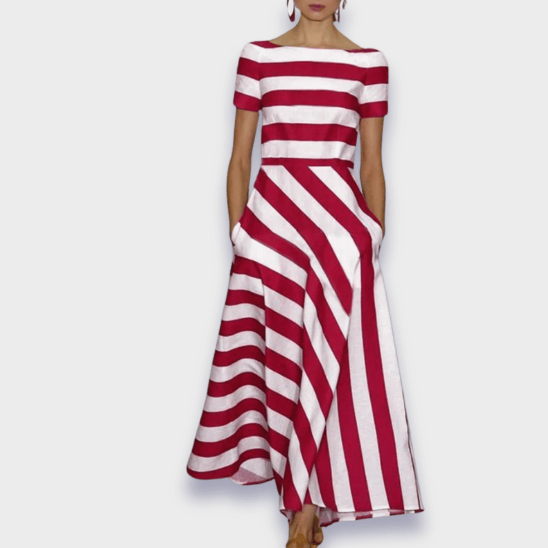 Janell | Chemise longue à rayures faites main