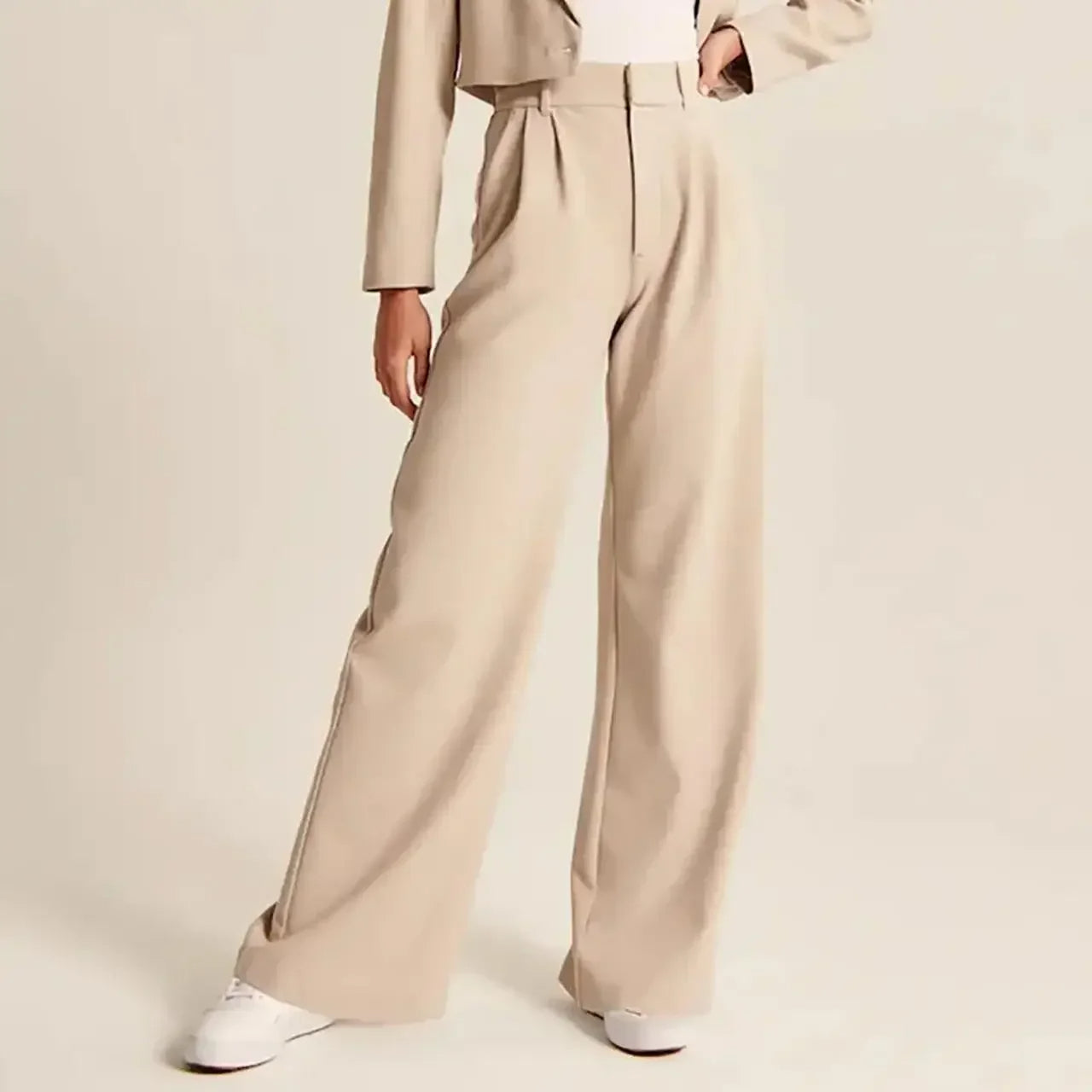 Gabriella Milano™ | Pantaloni Tailleur Beige Lucia