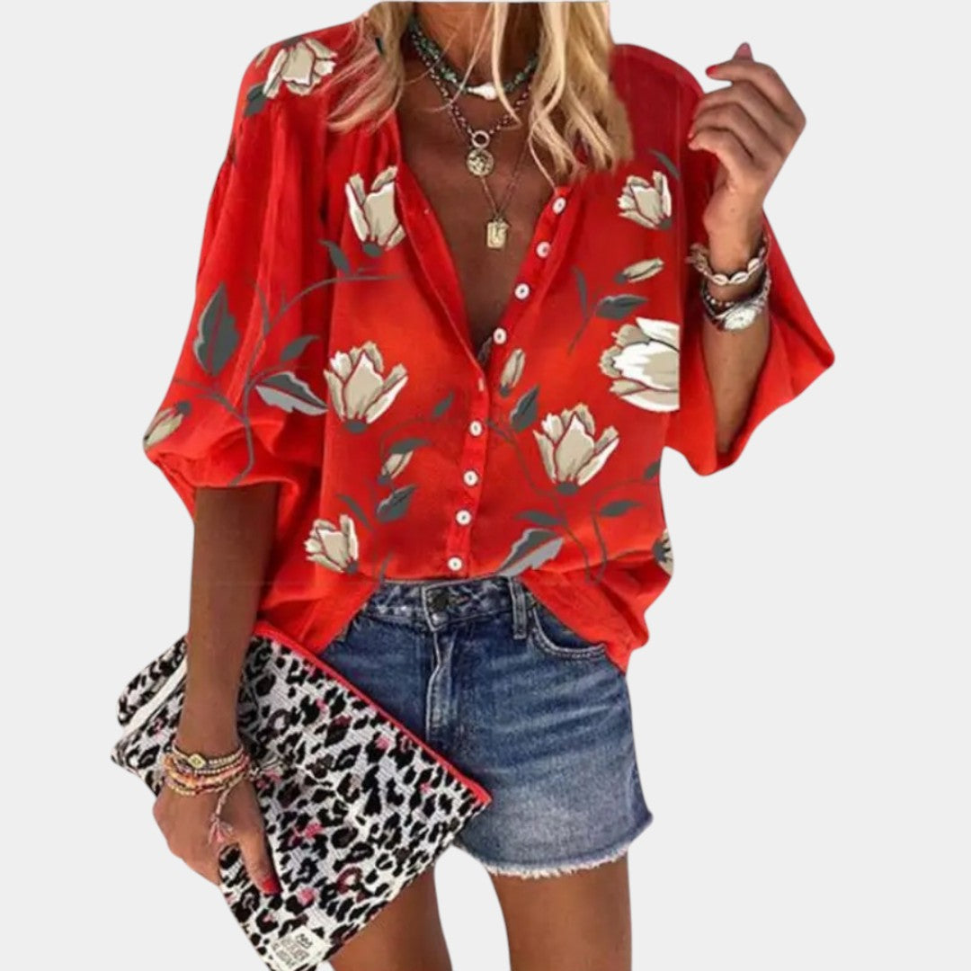 Mila | Blusa estiva con stampa floreale