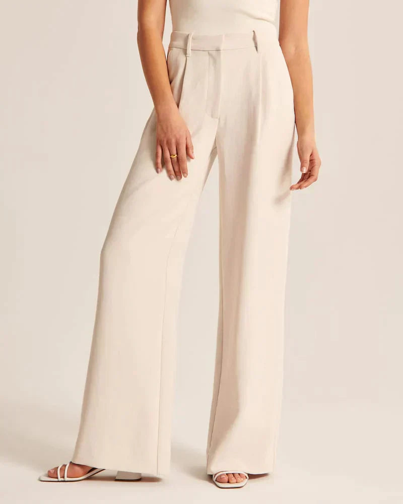 Gabriella Milano™ | Pantaloni Tailleur Beige Lucia
