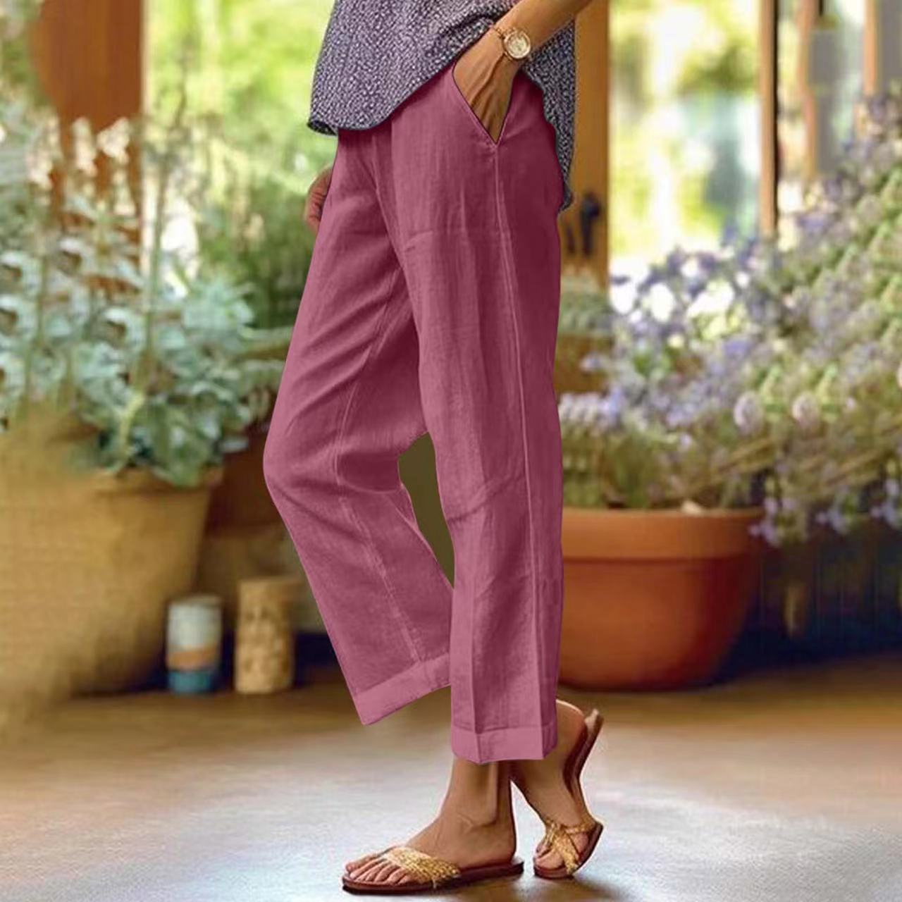 Gabriella Milano™ | Pantaloni estivi in lino e cotone