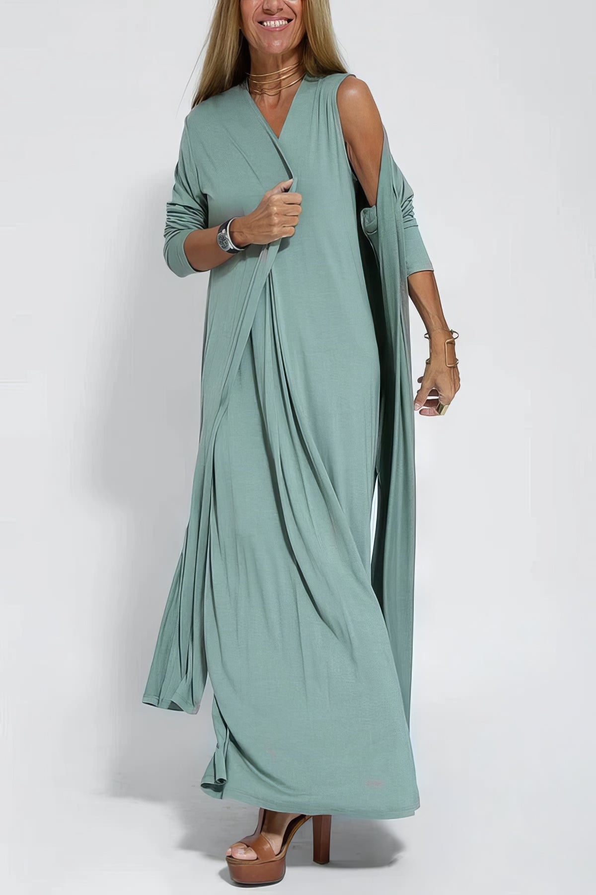 Elise | Abito estivo bohémien con cardigan abbinato Gabriella Milano